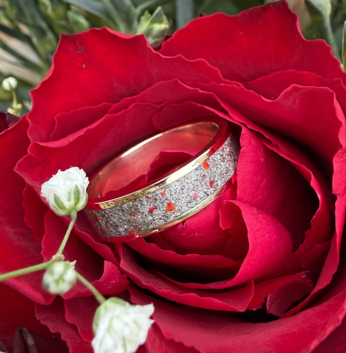 6mm Gold Ruby Red